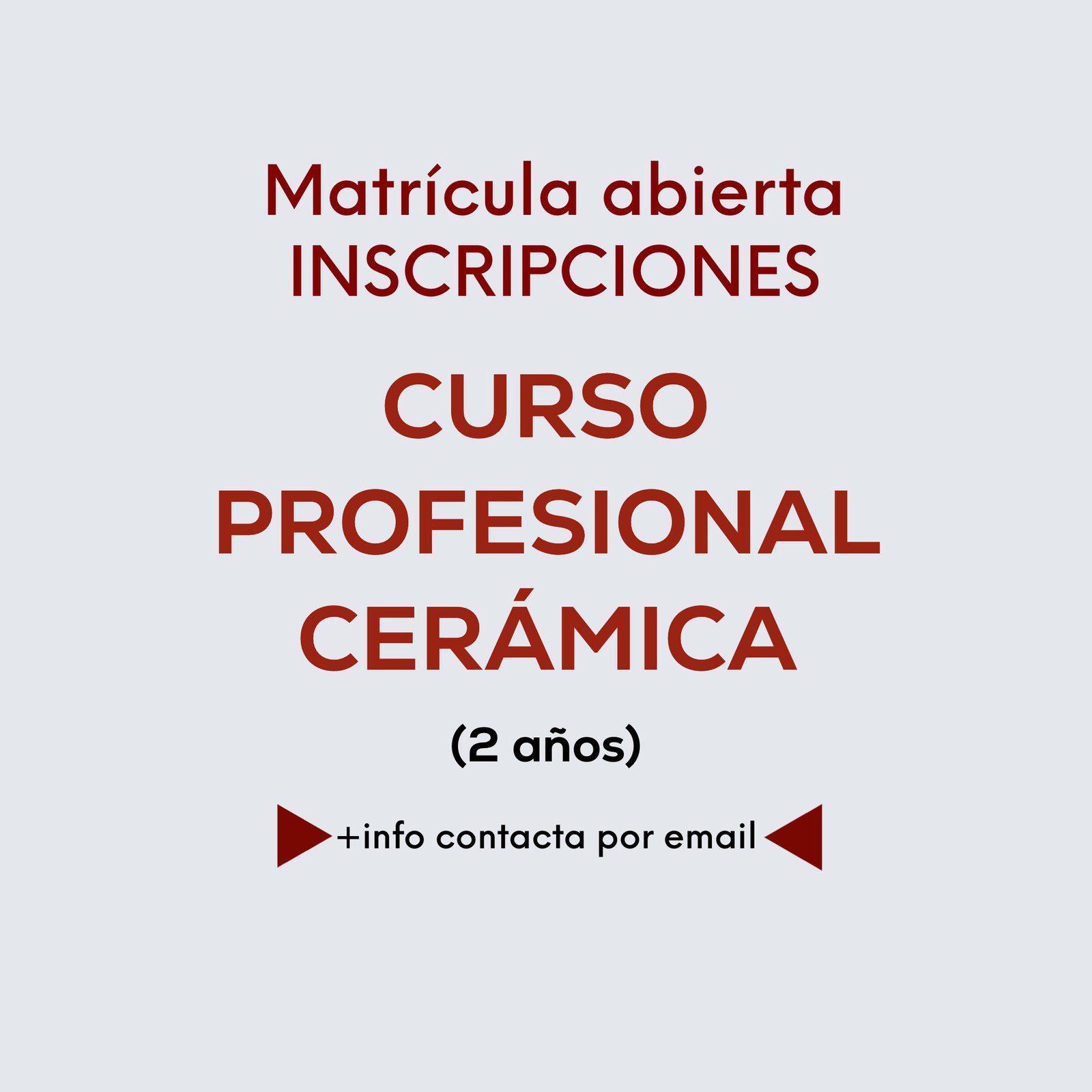 Matricula Abierta Inscripciones Curso Profesional Ceramica